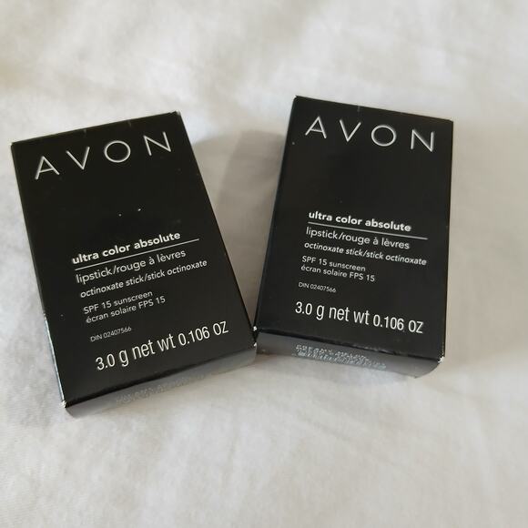 Set of (2) Avon Ultra Color Absolute lipstick Creamy Melon NIB .106 oz SPF 15 - Picture 8 of 8